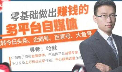 零基础做出赚钱的多平台自媒体，玩转今日头条-企鹅号-百家号-大鱼号-网赚网