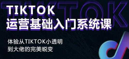 《Tiktok运营基础入门系统课》从tiktok小白到大佬的完美蜕变-网赚网