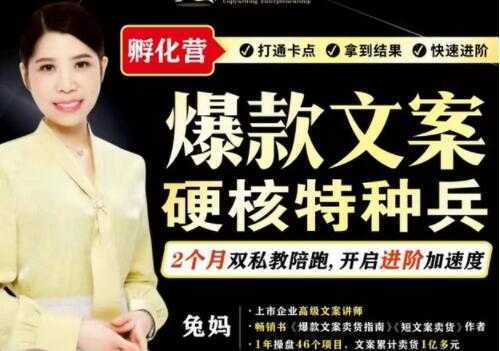 兔妈《爆款文案》硬核特种兵孵化营-网赚网