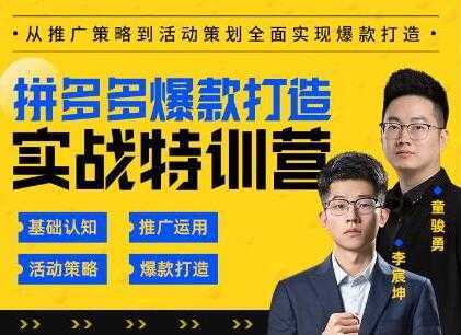 玺承云《拼多多爆款打造实战特训营》一套从入门到高手课程-网赚网