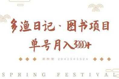 图片[1]-多渔日记《图书项目，无货源图书模式》纯搬运，单号月入3000+-网赚网