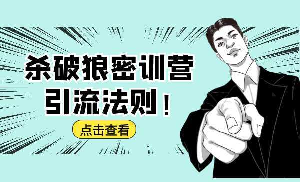 杀破狼密训营：B站霸屏引流的原理及方式+搭建赚钱的内容法则-网赚网