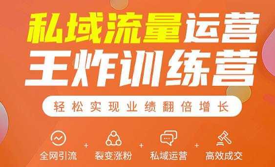 图片[1]-私域流量运营王炸训练营：全网引流+裂变涨粉+私域运营+高效成交-网赚网