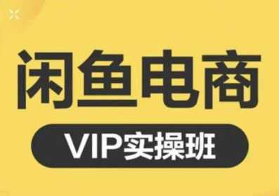 鱼客·闲鱼电商零基础入门到进阶VIP实战课程，帮助你掌握闲鱼电商所需的各项技能-网赚网
