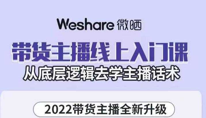 大木子·带货主播线上入门课，从底层逻辑去学主播话术-网赚网