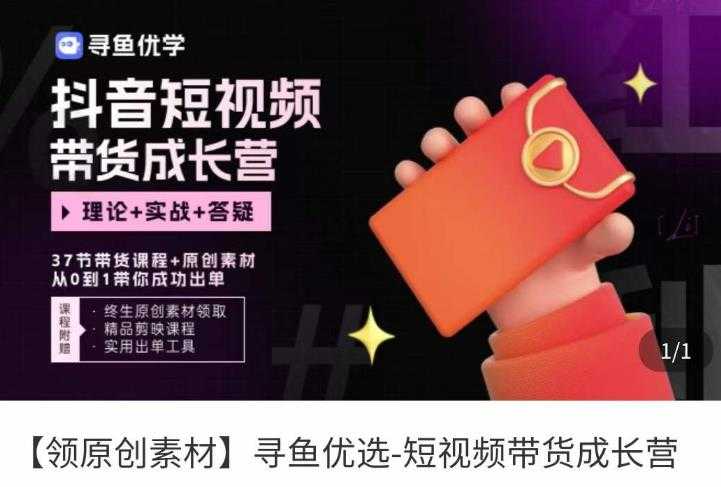 短视频带货成长营，​抖音短视频出单攻略，吃透账号运营的奥秘，轻松带货-网赚网