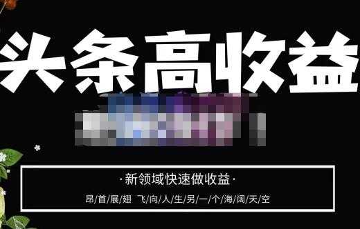 图片[1]-头条高收益批量操作，2023新领域快速做收益，头条号零基础轻松上手-网赚网