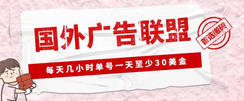 外面收费1980的最新国外LEAD广告联盟搬砖项目，单号一天至少30美金【详细玩法教程】-网赚网